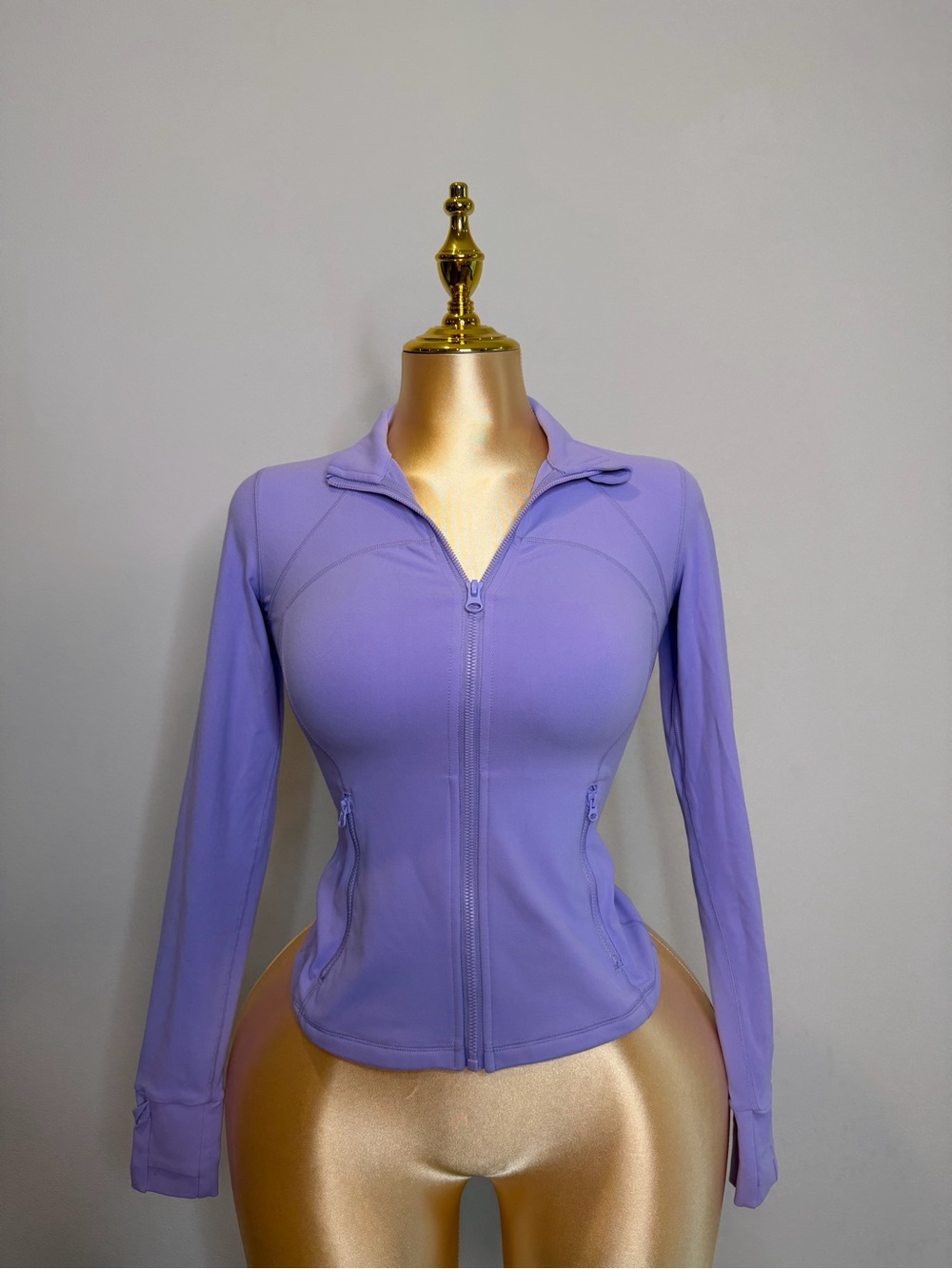 GLOWMODE Lavender Sculpting Full Zip Workout Jacket